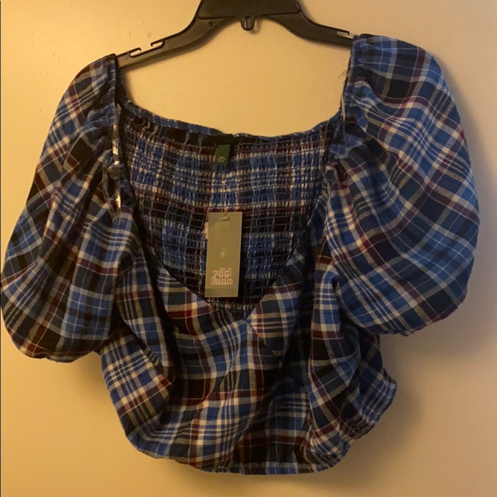 Wild Fable NWT Blue Crop Top